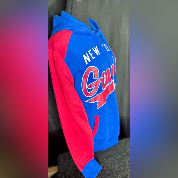 🤩 NFL New York Giants Hoodie Red Blue Men’s Sz M - Picture 3 of 4